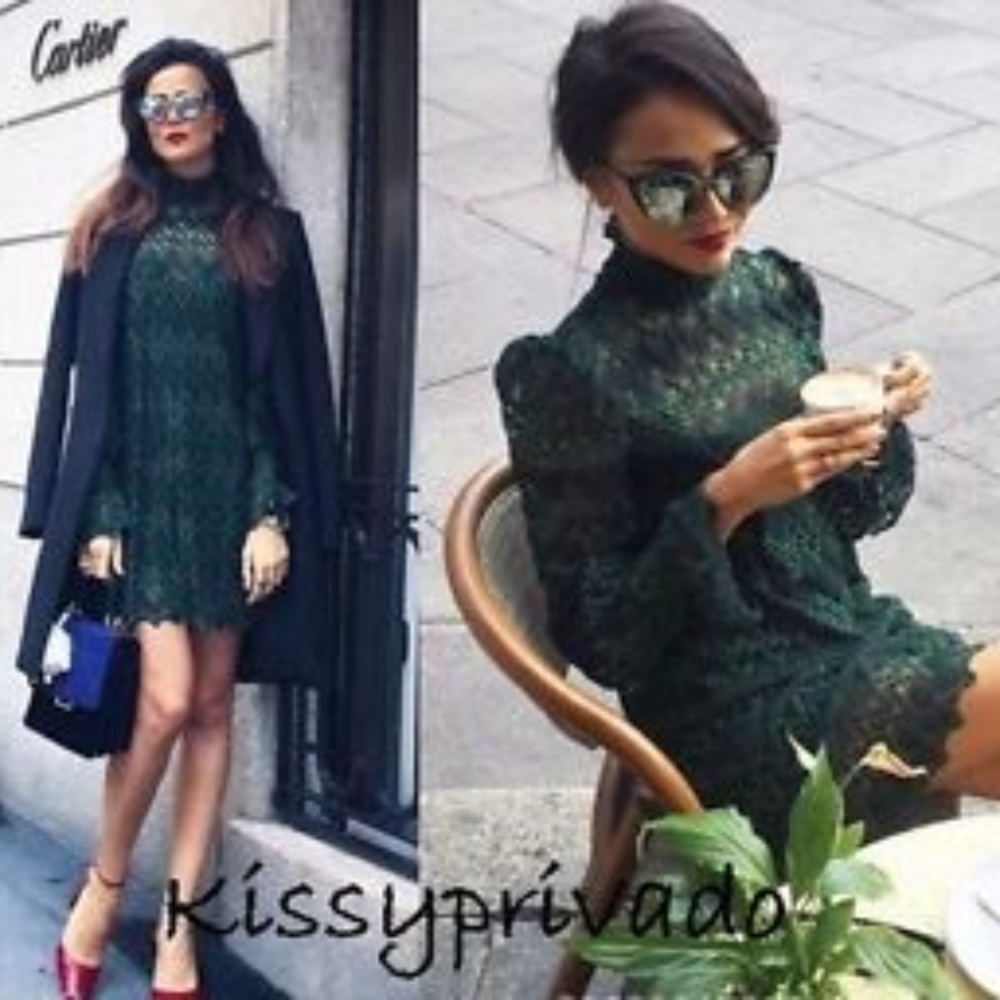 Zara Collection Green lace Dress